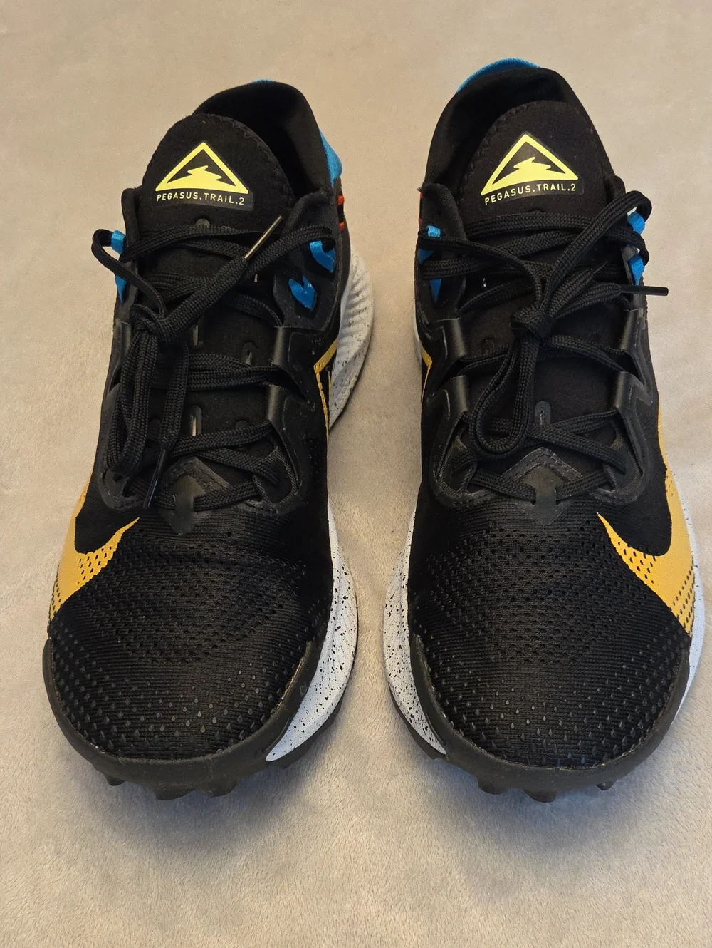 Immaculate Nike Pegasus Trial 2, Size 10.5, Black & Gold